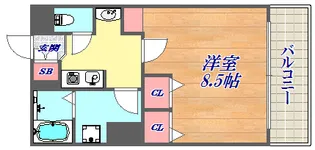 プレサンス神戸裁判所前【4階】の間取り