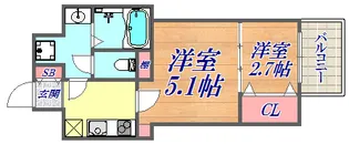 セレニテ神戸西クレア【2階】の間取り