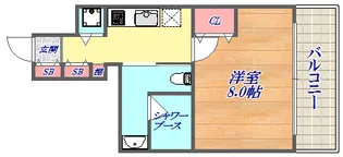 ラナップスクエア神戸ハーバープライム【7階】の間取り