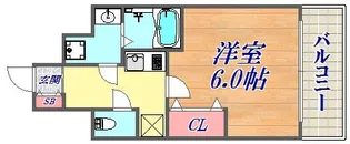 エスリード神戸三宮【4階】の間取り