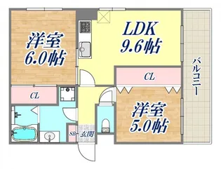 プリメーラリヨン2【2階】の間取り