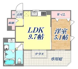 キャム月見山2【1階】の間取り