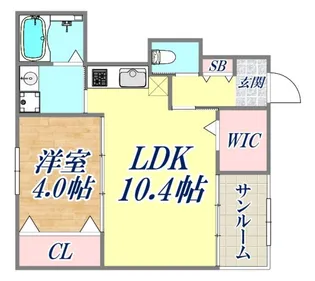 アルバ西岡本【1階】の間取り