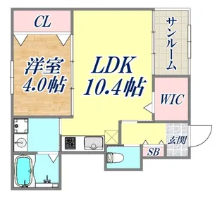 アルバ西岡本【1階】の間取り