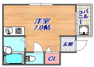 1Rの間取り画像