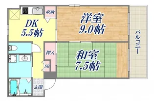 シャルマン岩屋【3階】の間取り