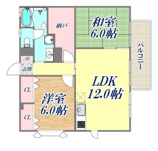 ハイツムラセ【1階】の間取り
