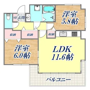 住吉本町壱番館【3階】の間取り