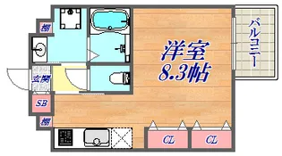 アスヴェル神戸駅前【3階】の間取り