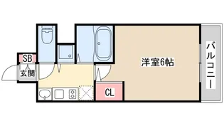 プレサンス三宮ルミネス【6階】の間取り