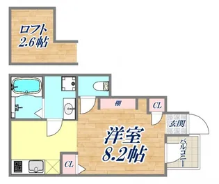 あんしん+菊水町08-1042【1階】の間取り