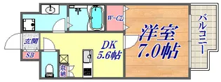 デルファーレ神戸三宮【6階】の間取り