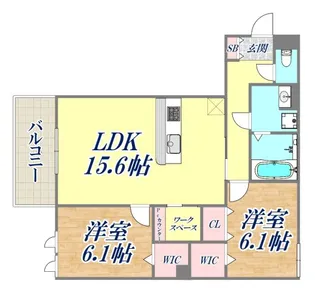 La Maison 高羽町【2階】の間取り