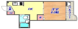 プラザ六甲道【3階】の間取り