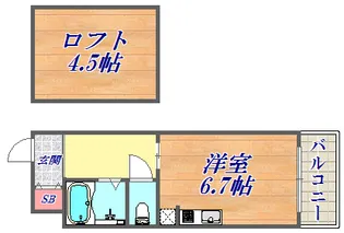 ChocoHouse北野【3階】の間取り