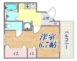プラーフ大開【3階】の間取り