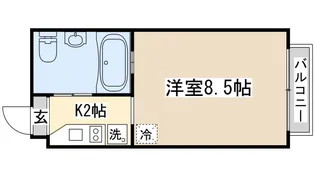 クレセンティア神戸・北野【2階】の間取り