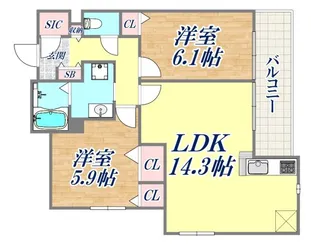 ソフィット宮川【2階】の間取り