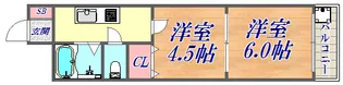 中間東雲ハイツ【5階】の間取り