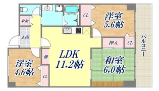 カナル兵庫【4階】の間取り
