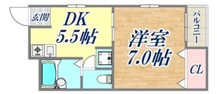 グリーン本山【2階号室】の間取り