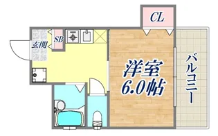 プラーフ湊川【5階】の間取り