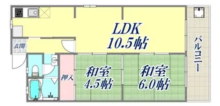 江南荘【5階】の間取り