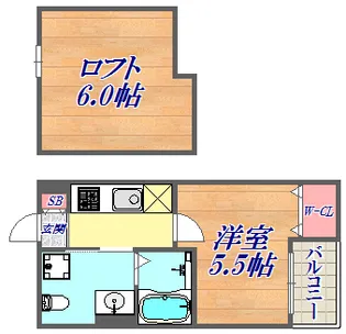 メゾン・ド・イスティクラール【2階】の間取り