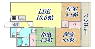 ユニーブル六甲南棟【1階】の間取り