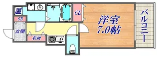 エステムコート神戸西【2階】の間取り