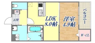 ボヌール御蔵通【3階】の間取り