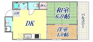 サンハイツ楠【2階】の間取り