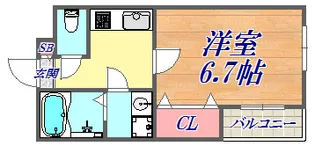 ワコーレヴィータ大開ステーシア【1階】の間取り