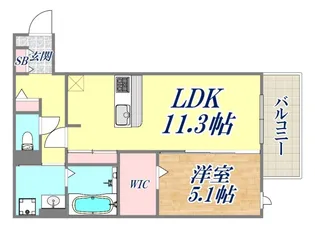 イルソラーレ須磨【2階】の間取り