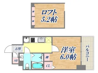 エステムコート神戸県庁前4グランディオ【8階】の間取り