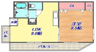 本庄ハイツ【3階】の間取り