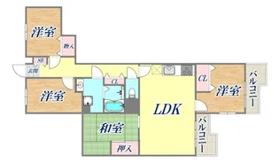 トーカン六甲マンション【4階】の間取り