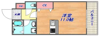 セジュール六甲道【3階】の間取り