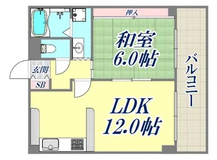 セントラルハイツ湊川【8階】の間取り