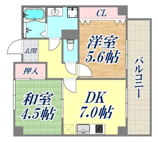 ハーバー壱番館【4階】の間取り