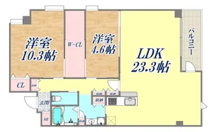 メゾンクレール諏訪山【2階】の間取り
