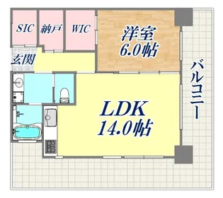 エルグレース神戸三宮タワーステージ【22階】の間取り