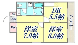ジュエリー山手【2階】の間取り