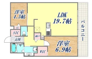 ベイシティタワーズ神戸WEST【7階】の間取り