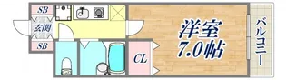 フローラル神戸【8階】の間取り
