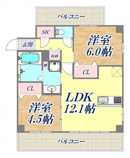 リアライズ神戸WEST【5階】の間取り