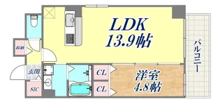 サイドヴァレー北野坂【4階】の間取り