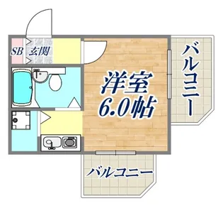 ペイサージュサンコー【2階】の間取り