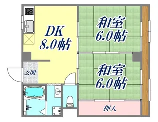 成和コーポ【2階】の間取り