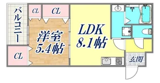 フジパレス御崎公園1番館【1階】の間取り